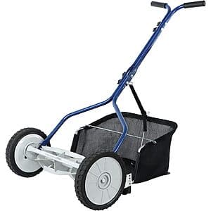 Prime Members: Amazon Basics 18" 5-Blade Push Reel Lawn Mower w/ Grass Catcher $60.40 + Free Shipping