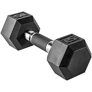 15-Lbs CAP Barbell Coated Hex Dumbbell Weight w/ Comfort Grip $14.25