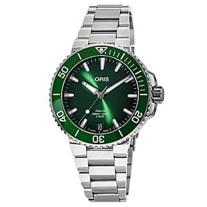 41mm Oris Aquis Caliber 400 Automatic Men's Diving Watch (Green Dial on Bracelet) $1450 + Free Shipping