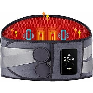 Alljoy Cordless Heating Pad for Back w/ 3 Heating Levels & Adjustable Vibration $24.60 + Free Shipping