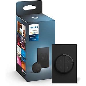 Philips Hue Wall Tap Dial Portable Light Switch (No-Wire Installation, Black) $39.55 + Free Shipping