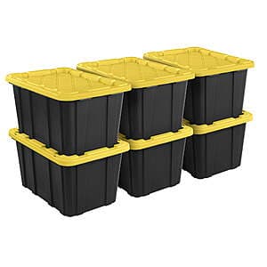 6-Pk 27-Gallon Sterilite Large Storage Bin $48 + Free S&H