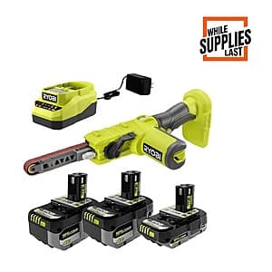 Ryobi One+ 18V 1/2" x 18" File Sander w/ 2x 4Ah + 1x 2Ah Battery & Charger $168.35 + Free S&H