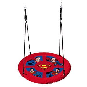 40" Saucer Disc Tree Swing for Kids w/ Adjustable Ropes (Superman or Badman) $14.80
