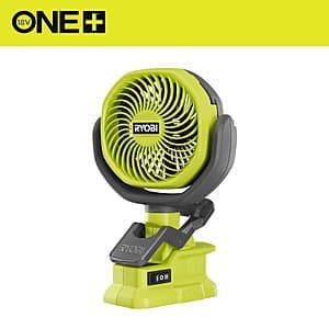 RYOBI ONE+ 18V Cordless 4" Clamp Fan (Tool Only) $20 + Free S&H