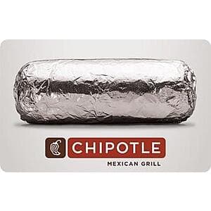 $50 Chipotle eGift Card (Email Delivery) + Earn 4x Kroger Fuel Points $42.50 (Valid Oct 24 to Oct 31)