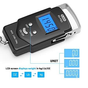 Dr.meter Fish/Luggage Scale + 3-Piece Fishing Tool Kit (Plier, Gripper & Gloves) $10