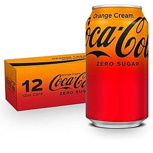 12-Pack 12-Oz Coca-Cola Zero Sugar Orange Cream Soda 3 for $13 w/ Subscribe & Save