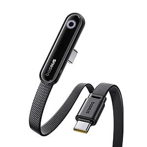 3.3' Baseus 100W USB C to Right-Angle USB C Charging Cable $8