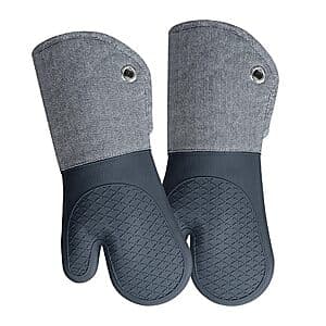 7.5" x 15" RED LMLDETA Heat Resistant Silicone Oven Mitts (Gray) $8
