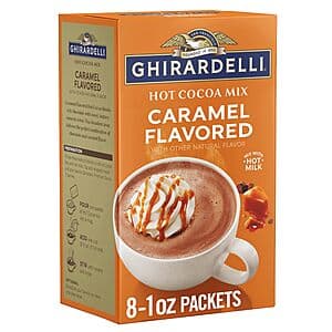 8-Count 8oz Carton GHIRARDELLI Caramel Flavored Hot Cocoa Mix $7.70