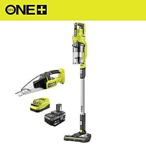 Ryobi ONE+ 18V Stick Vacuum + Hand Vacuum Kit w/ 4Ah Battery & Charger $139 + Free S&H