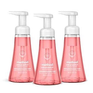 Select Accts: 3-Pk 10oz. Method Biodegradable Foaming Hand Soap (Pink Grapefruit) $7.10 w/ S&S