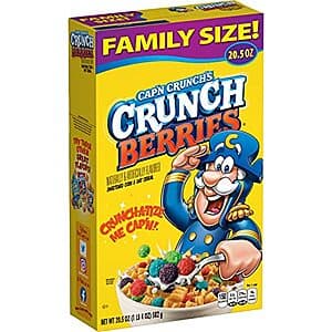 20.5-oz Cap'n Crunch Cereal (Crunch Berries) 6 for $16.10 w/ S&S