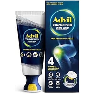 Select Accts: 2.5-Oz Advil Targeted Pain Relieving Cream w/ Massage Applicator $4.80 w/ S&S