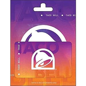 $50 Taco Bell Gift Card (Physical or Digital) + $7.50 Amazon Credit $50 + Free Shipping