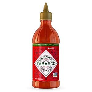 20-Oz TABASCO Brand Sriracha Sauce Medium Hot Sauce w/ a Louisiana Twist $3.20 w/ Subscribe & Save