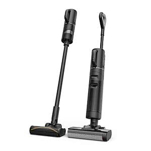 dreame G10 Combo cordless wet-dry vacuum and mop cleaner in black with grey accents, shown with detachable mop head attachment.