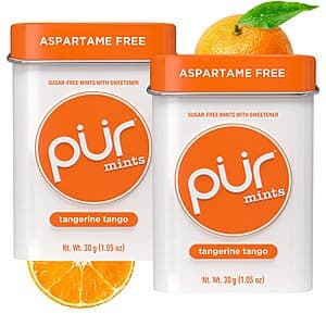 2-Pack of 30-Count Pur Mints (Tangerine Tango) $3.80 w/ Subscribe & Save