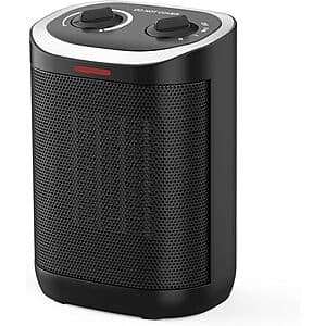 1500W Chikit Portable Small Ceramic Space Heater (Black) $12