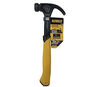 11.75" DeWALT Smooth Face 16-Oz Curve Claw Hammer w/ Steel Handle $17