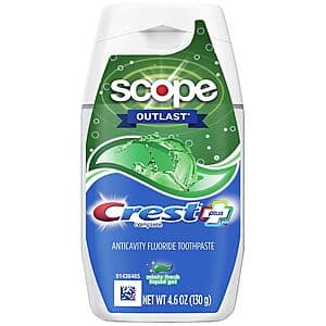 2-Count 4.6 oz Crest Toothpaste + $3 Walgreens Cash $3 + Free Store Pickup ($10 Minimum Order)