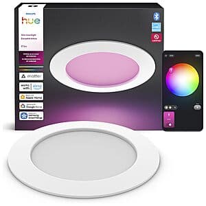 6" Philips Hue 1200 Lumens Chromasync Slim Downlight (White & Color Ambiance) $38.50 + Free S&H