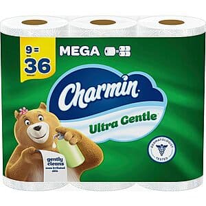 9-Count Charmin Ultra Gentle 2-Ply Toilet Paper Mega Rolls $10 w/ Subscribe & Save