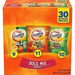 Select Accts: 30-ct 0.9-oz. Goldfish Bold Mix Baked Snack Crackers (Bold Mix) $9 w/ Subscribe & Save
