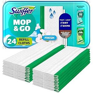 24-Ct Swiffer Sweeper Wet Mopping Cloths (Open Window Fresh) 3 for $18 w/ S&S