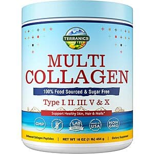 16-Oz Terranics Multi Collagen Peptides Powder (Unflavored) $12.60 w/ Subscribe & Save