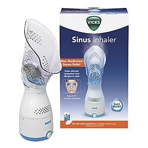 Vicks Personal Sinus Steam Inhaler w/ Soft Face Mask Humidifier + $4 Walmart Cash $15