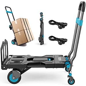 Seesii 2-in-1 330-lb Capacity Folding Hand Truck w/ Retractable Handle & TPR Wheels $48.50 + Free Shipping