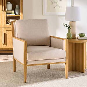 Better Homes & Gardens Windsor Linen Armchair (Light Honey Wood) $54 + Free Shipping
