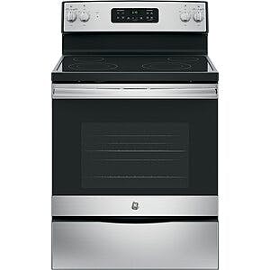 Lowe's 30" GE Glass 4-Burners 5.3-Cu Ft Self-Cleaning Electric Range (Stainless Steel) $379.60 + Free store pick up