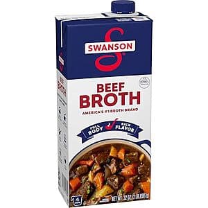 32-oz Swanson 100% Natural, Gluten-Free Beef Broth 14 for $20.20 w/ Subscribe & Save
