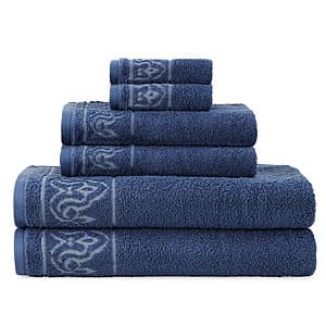 52" x 27" Bath Towels: Home Expressions Solid & Stripe or Broadhaven Elegant Scroll $3 + Free Store Pickup