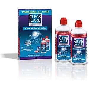 Select Accts: 2-Pk 12-Oz Clear Care Contact Lens Cleaning & Disinfecting Solution $6.60 w/ Subscribe & Save