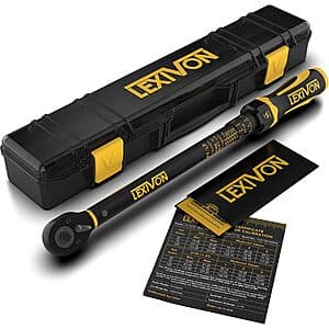 Prime Members: Lexivon Torque Wrenches: 1/2" $49.60, 3/8" $44.25, 1/4" $39.20 + Free S&H