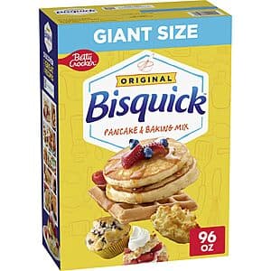 Prime Members: 96-Oz Betty Crocker Bisquick Original Pancake & Baking Mix $2.30 w/ Subscribe & Save + Free Shipping