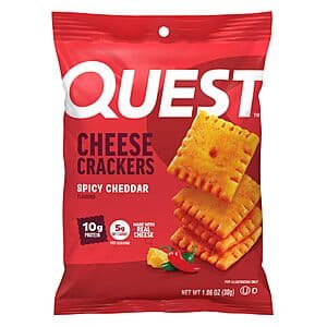 Select Accts: 12-Pk 1.06-Oz Quest Nutrition Spicy Cheddar Cheese Crackers $11.25 w/ S&S
