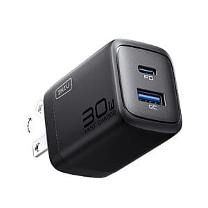 30W 2-Port INIU USB-C Fast Charger $7