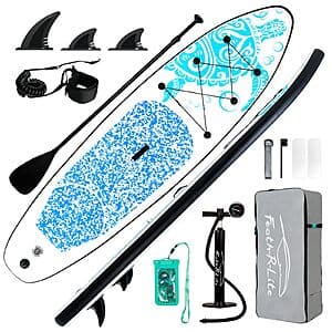 10'6" x 33" FEATH-R-LITE Inflatable Stand-Up Paddle Board w/ Accessories from $81.20 + Free S&H