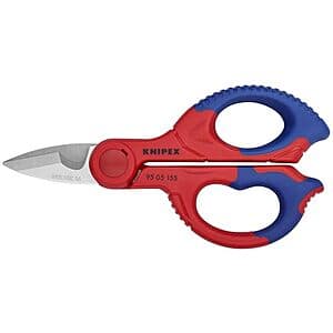 Knipex 6-1/4" Electrician's Scissor Snips w/ Comfort Grip & Sheath $20.30