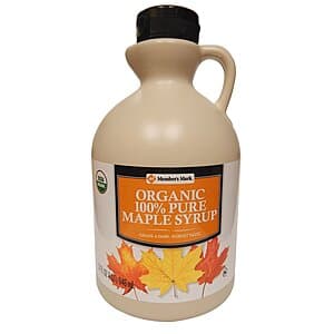 32-Ounce Member's Mark Organic Maple Syrup (Grade A Dark, Robust Taste) $12