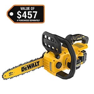 DeWALT 20V MAX 12" Brushless Chainsaw Kit w/ 5 Ah Battery & Charger $199 + Free S&H