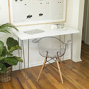 42" x 20" Walker Edison Hairpin Desk (White) $26 + Free Shipping