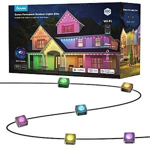 100' Govee RGBICW Permanent Outdoor Lights Elite w/ 72x LEDs (Black) $110 + Free Shipping