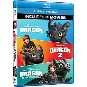 How to Train Your Dragon: 3-Movie Collection (Blu-ray + Digital) $10