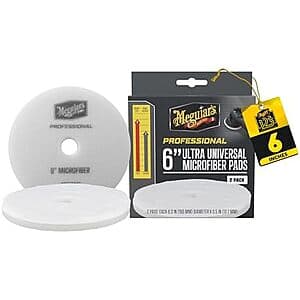 2-Pk 6" Meguiar's Professional Microfiber Pads $5